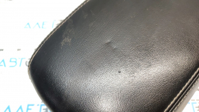 Подлокотник Jeep Cherokee KL 14-18 кожа, черный, белая строчка, тычка, потерт