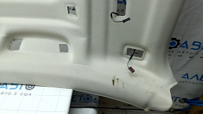 Обшивка потолка BMW X7 G07 19-26 под панораму и дефлектора обдува 3 ряда, Elfenbein-Weiss, заломы, царапины, надрывы, примята, под химчистку