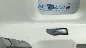 Обшивка потолка BMW X7 G07 19-26 под панораму и дефлектора обдува 3 ряда, Elfenbein-Weiss, заломы, царапины, надрывы, примята, под химчистку