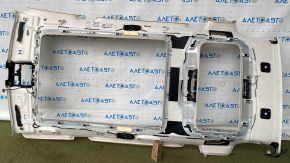 Обшивка потолка BMW X7 G07 19-26 под панораму и дефлектора обдува 3 ряда, Elfenbein-Weiss, заломы, царапины, надрывы, примята, под химчистку
