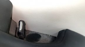 Обшивка двери карточка задняя правая Ford Mustang Mach-E 21-26 черная, вставка кожа серая, подлокотник кожа черная, Bang and Olufsen, с ручкой, потерта, вмятины
