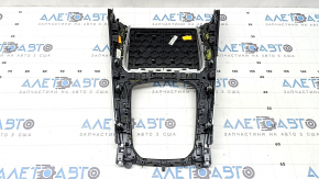 Накладка центральной консоли BMW X7 G07 19-22 black wood/bronze, с подсветкой, царапины, сломано крепление