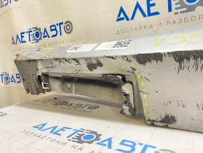 Порог правый Toyota Camry v55 15-17 usa серебро замят сзади, затертый, порван