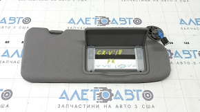 Козырек правый Honda CRV 17-19 серый, с подсветкой, без крючка