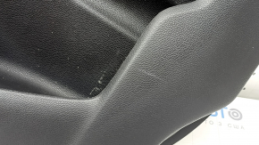 Обшивка двери карточка задняя левая Honda CRV 17-22 черная, подлокотник серая кожа, вставка серая кожа, молдинг под дерево, под пищалку, с ручкой, потерта, под чистку