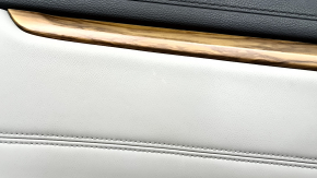 Ornamente ușă față stânga Honda CRV 17-22 negru, cotiera piele gri, inserție piele gri, ornament sub braț, sub memoria scaunelor, cu mâner, uzat, pentru curățat