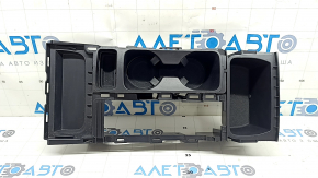 Накладка центральной консоли подстаканники Ford Escape MK3 17-19 черная, царапины