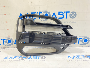 Нижняя решетка переднего бампера левая BMW X3 G01 18-21 под ПТФ и парктроник, черн глянец