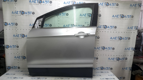 Ansamblu ușă față stânga Ford Escape MK3 13-19 argintiu UX, partea din spate, crăpături în stratul de protecție