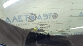 Дверь багажника голая со стеклом Infiniti QX50 19-25 синий BW5, с молдингом, вмятина