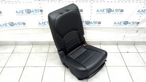 Banchetă spate dreapta Infiniti QX50 19-21 cu airbag, piele neagră, cusături gri, lovită, zgârieturi pe căptușeală