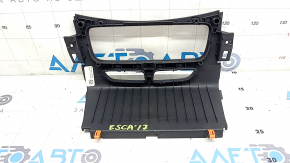 Накладка управления климат-контролем Ford Escape MK3 17-19 черная, царапины