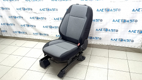 Пассажирское сидение Ford Escape MK3 17-19 без airbag, механическое, ткань, черно-серый, вмятины, под химчистку