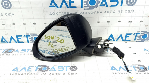 Зеркало боковое левое в сборе Hyundai Sonata 20-22 3 пина, подогрев, синее
