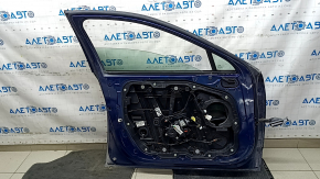 Дверь в сборе передняя левая Hyundai Sonata 20-23 синяя ST2, металл, вмятина