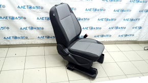 Scaun pasager Ford Escape MK3 17-19 fără airbag, mecanic, din material textil, negru-gri, lovituri, curățabil chimic