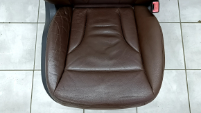 Пассажирское сидение Audi Q5 8R 09-17 с airbag, электро, кожа коричневая, царапины, потертости, примято, под чистку, растянута сетка