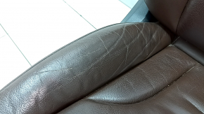 Пассажирское сидение Audi Q5 8R 09-17 с airbag, электро, кожа коричневая, царапины, потертости, примято, под чистку, растянута сетка