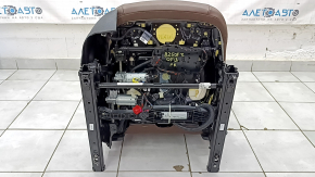Пассажирское сидение Audi Q5 8R 09-17 с airbag, электро, кожа коричневая, царапины, потертости, примято, под чистку, растянута сетка
