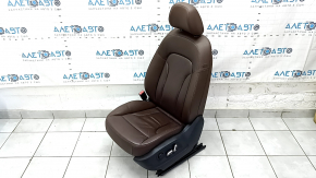 Водительское сидение Audi Q5 8R 09-17 с airbag, электро, кожа коричневая, примято, потрескано, потерто