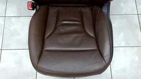Водительское сидение Audi Q5 8R 09-17 с airbag, электро, кожа коричневая, примято, потрескано, потерто