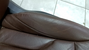 Водительское сидение Audi Q5 8R 09-17 с airbag, электро, кожа коричневая, примято, потрескано, потерто