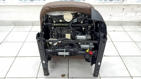 Водительское сидение Audi Q5 8R 09-17 с airbag, электро, кожа коричневая, примято, потрескано, потерто