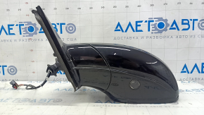 Зеркало боковое левое в сборе Audi Q5 8R 09-17 7 пинов, поворотник, подогрев, подсветка, черный LY9B, царапина