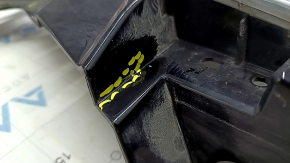 Решетка радиатора grill Audi Q5 8R 13-17 рест без парктроников, глянец, хром, хром вставки, с шильдиком, песок, трещины, тычка, сломаны крепления хром вставки