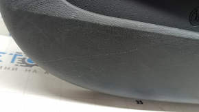 Обшивка двери карточка передняя правая Hyundai Sonata 20-22 серая, под пищалку, с ручкой, царапины