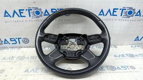 Volan Audi Q5 8R 13-17, piele neagră, fără butoane, zgârieturi, curățabil chimic