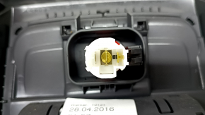 Накладка центральной консоли задняя Audi Q5 8R 09-17 черная, в сборе, с прикуривателем, царапины, трещина в креплении