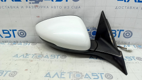 Зеркало боковое правое в сборе Honda Accord 18-22 12 пинов BSM, подогрев, поворотник, белое, царапины