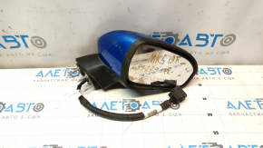 Зеркало боковое правое в сборе Ford Fusion mk5 19-20 5 пинов, подогрев, BSM, синий, царапины