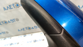 Зеркало боковое правое в сборе Ford Fusion mk5 19-20 5 пинов, подогрев, BSM, синий, царапины