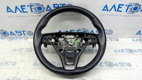 Руль голый Honda Accord 18-22 кожа черн, без подогрева, с накладками, с лепестками, царапины,