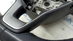 Руль голый Honda Accord 18-22 кожа черн, без подогрева, с накладками, с лепестками, царапины,