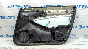 Placă uși față stânga Honda Accord 19-22 negru-gri, cotiera piele gri, inserție lemn, zgârieturi, pentru curățat