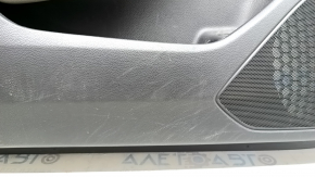 Placă uși față stânga Honda Accord 19-22 negru-gri, cotiera piele gri, inserție lemn, zgârieturi, pentru curățat