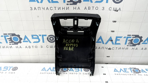 Накладка центральной консоли задняя Honda Accord 18-22 черная, под воздуховод, 2 части, царапины