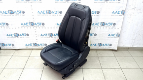 Водительское сидение Lincoln MKZ 17-20 без airbag, электрическое, подогрев, вентиляция, кожа черная, вмятины, трещины, под чистку
