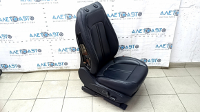 Пассажирское сидение Lincoln MKZ 17-20 без airbag, электрическое, подогрев, вентиляция, кожа черная, трещины в каркасе, вмятины, под чистку