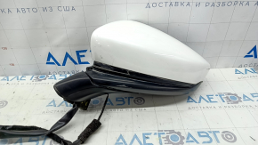 Зеркало боковое левое в сборе Mazda CX-30 20-23 3 пина, подогрев, белое, надломано, царапина