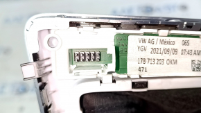 Ручка АКПП с накладкой шифтера VW Jetta 19-21 кожа черная, царапины