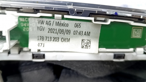 Ручка АКПП с накладкой шифтера VW Jetta 19-21 кожа черная, царапины