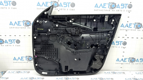 Ornamente ușă față stânga Mazda CX-30 20-23 negru, inserție stofă neagră, cotiera piele neagră, cu mâner, parte inferioară, uzată