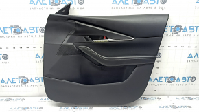 Ornamente ușă față dreapta Mazda CX-30 20-23 negru, inserție stofă neagră, cotiera piele neagră, cu mâner, zgârieturi