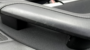Ornamente ușă față dreapta Mazda CX-30 20-23 negru, inserție stofă neagră, cotiera piele neagră, cu mâner, zgârieturi