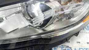 Фара передняя левая Ford Fusion mk5 17-20 галоген, с блоком DRL, скол, царапины