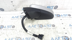 Зеркало боковое левое в сборе Ford Fusion mk5 17-20 5 пинов, BSM, подогрев, серебро, царапины на стекле, потерто